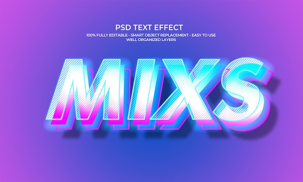 Neon Mix PSD tekst-effect