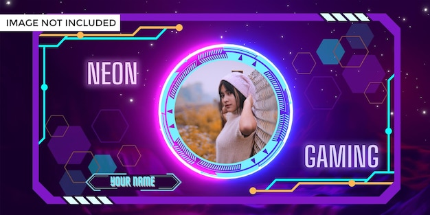 Neon Modern Oyun Kanalı Afişi