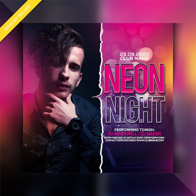 Neon Night Party Flyer