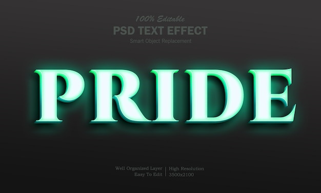 Neon pride teksteffect