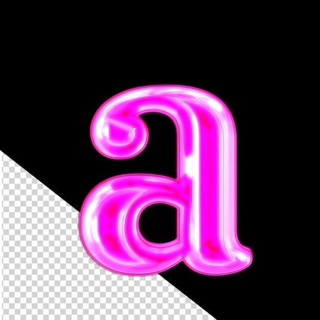 Neon purple character letter a