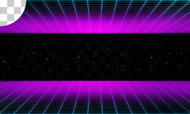 PSD neon retro grid background