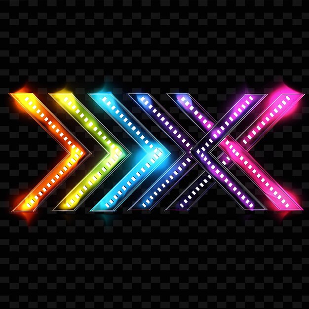 PSD a neon sign that says x on it