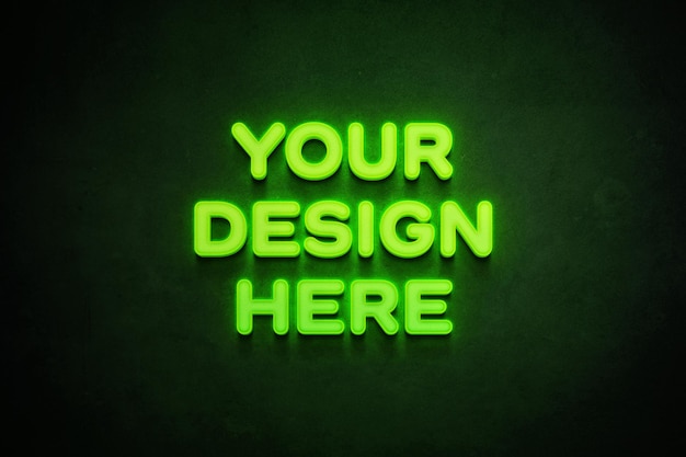 PSD mockup di cartelli al neon