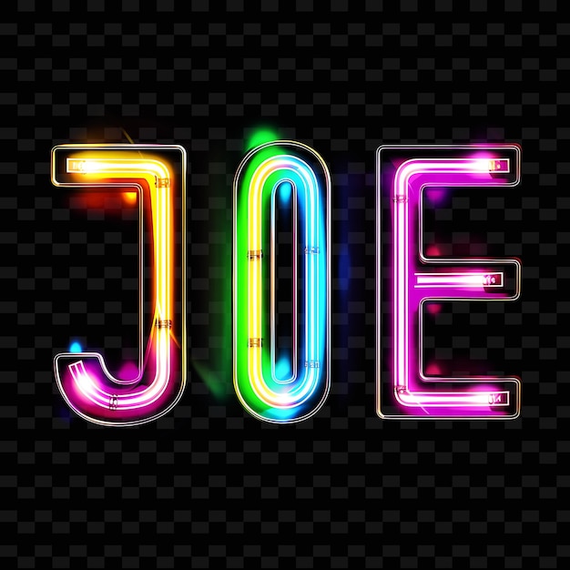 PSD a neon sign with the word j in the middle