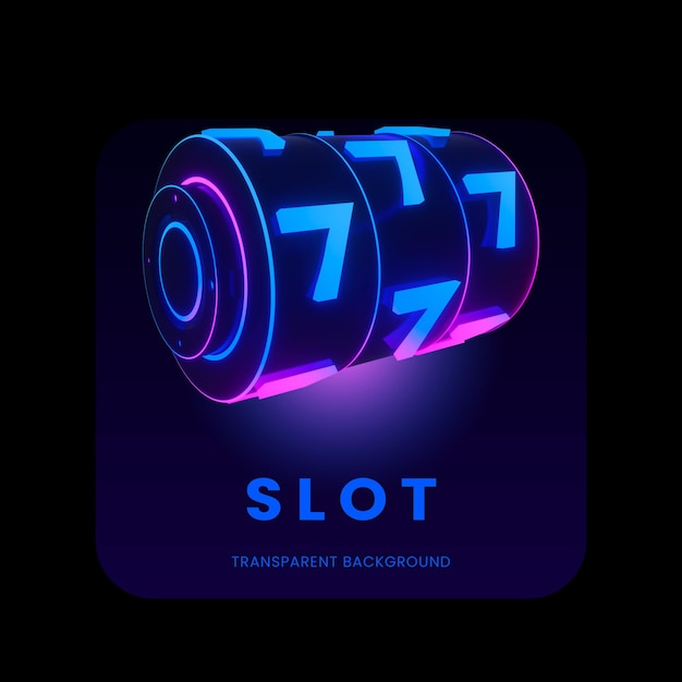 PSD neon slot machine casino