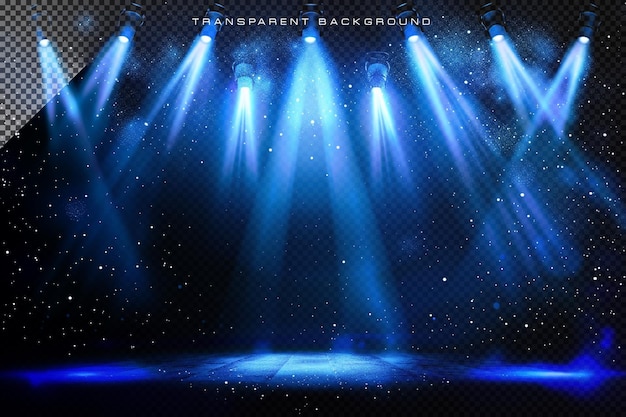 PSD neon stage lighting on transparent background