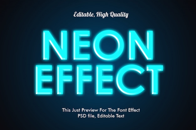 neon stijl lettertype effect mockup
