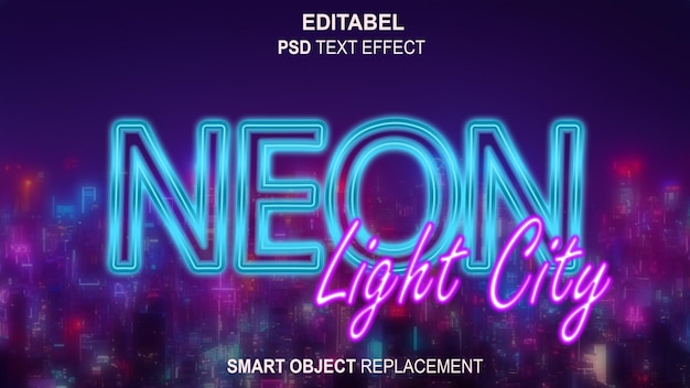 NEON Style PSD Text Effect