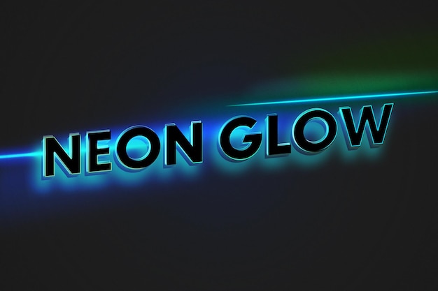 Neon style text effect