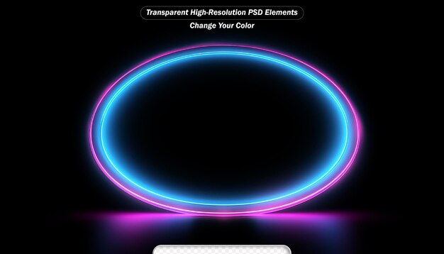 PSD neon swirl curve colorful circle line light effect abstract ring background