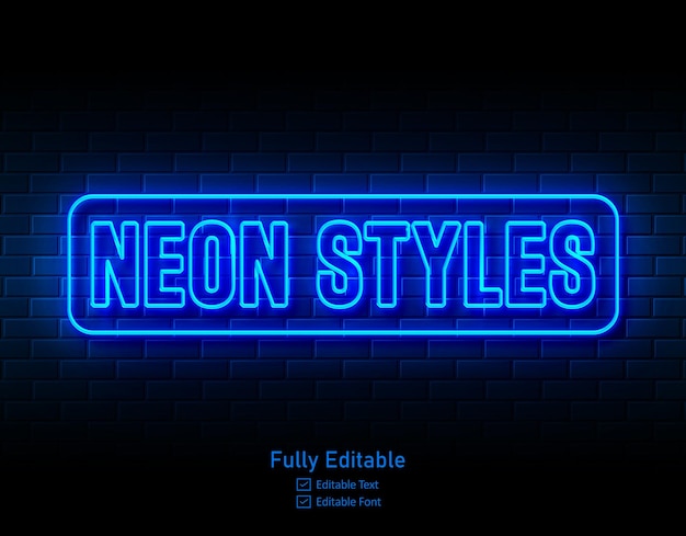 PSD effetto testo al neon per logo effetto neon ed effetto testo al neon ed effetto luce al neon