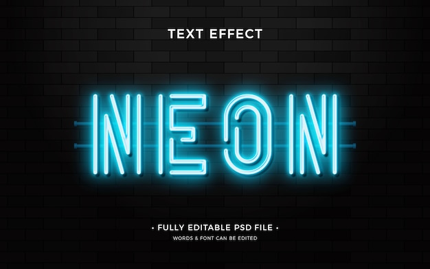 Neon text effect