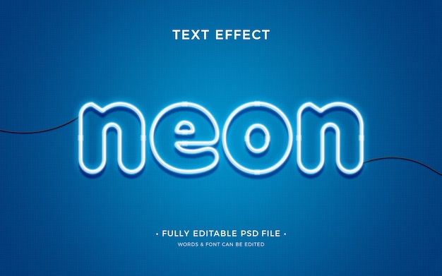 Neon text effect