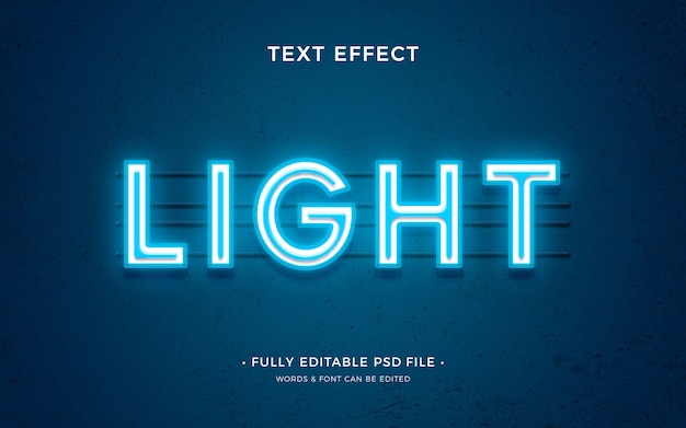 PSD neon text effect