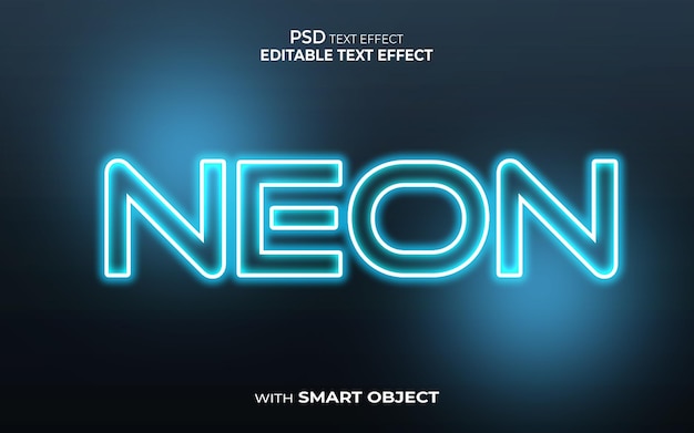 PSD neon text effect