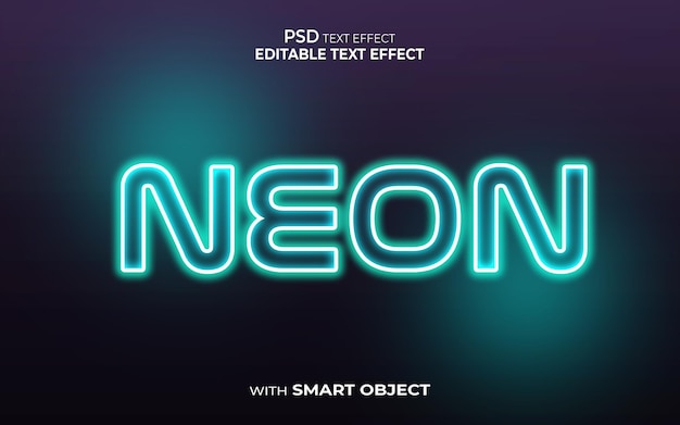 PSD neon text effect