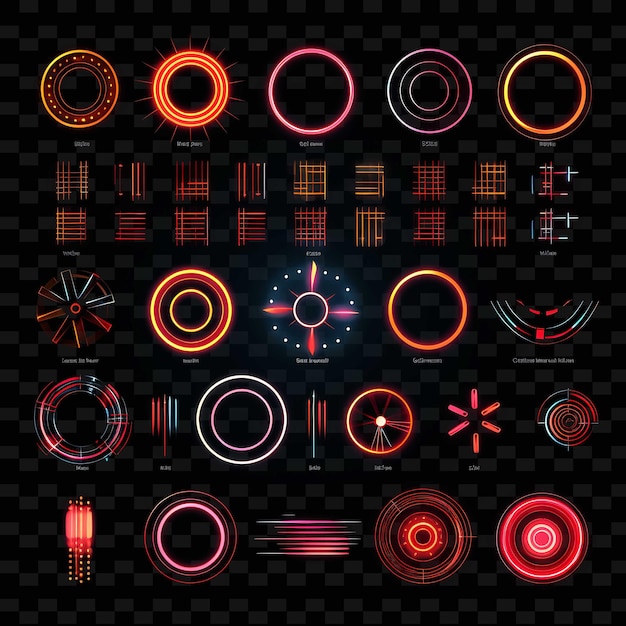 PSD neon vintage cinemavintage cinema linesfilm reel illustratio shape y2k neon light art kolekcje