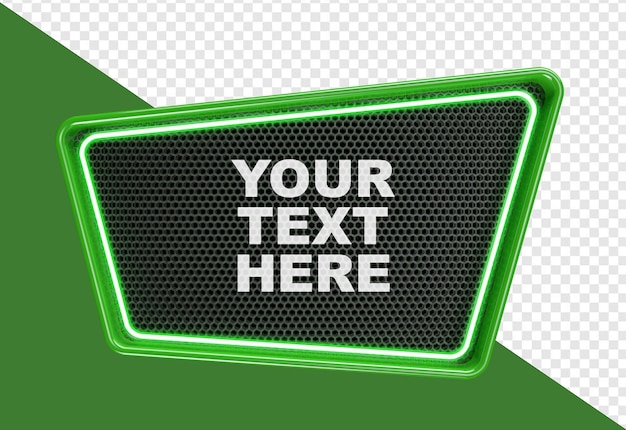 Neonframe met raster voor compositie