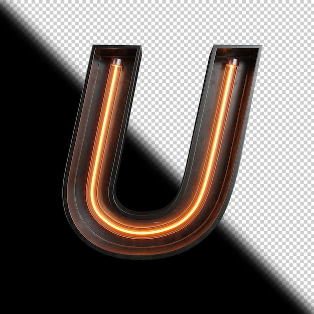 Neonlicht letter u