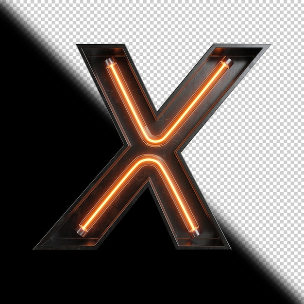 Neonlicht letter x