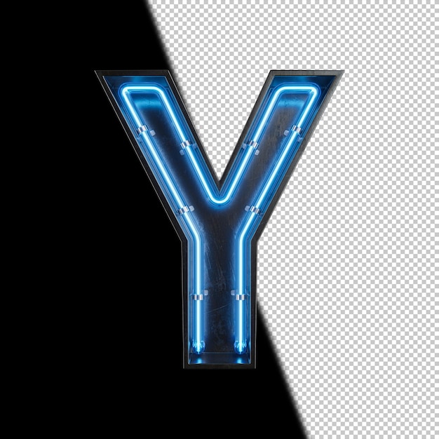 PSD neonlicht letter y