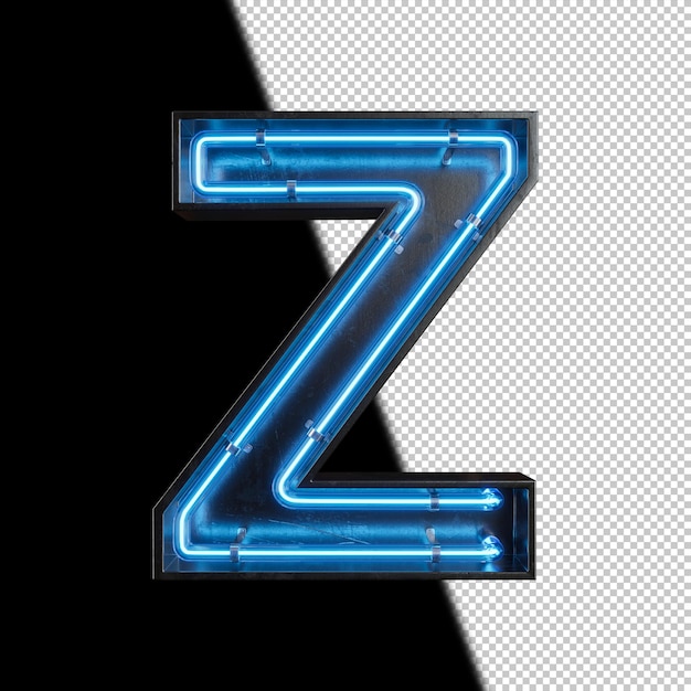 PSD neonlicht letter z