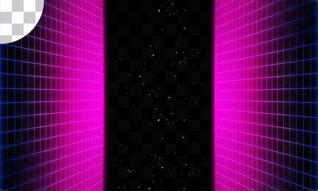 Neonowe tło siatki retro