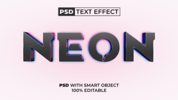 Neonowy Efekt Tekstowy Styl 3d Edytowalny Efekt Tekstowy