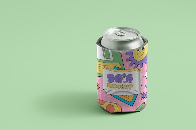 Neoprene can cooler with beautiful mockup design