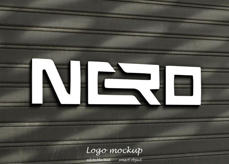 Nero 3D Logo Mockup