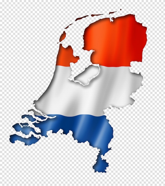 Netherlands flag map