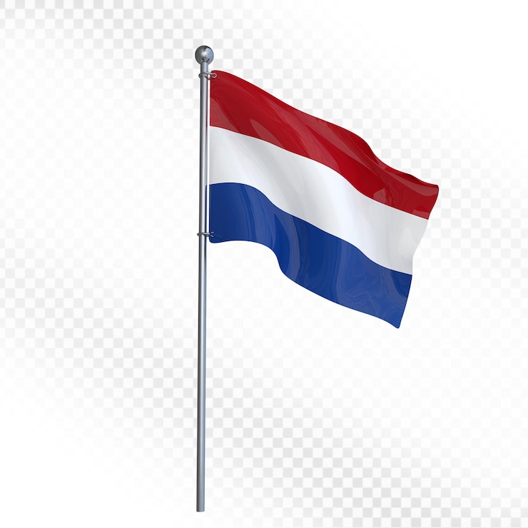 PSD netherlands flag waving in the wind