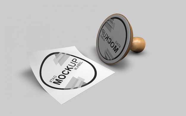 Nette en moderne stempel mockup