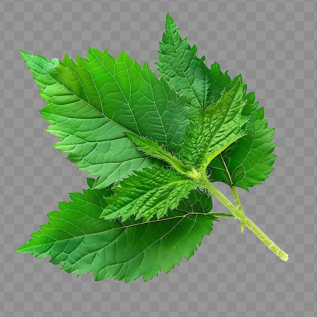 PSD nettles leafy vegetable pointed leaves photo by its isolated natural organic blank bg
