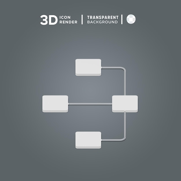 PSD netwerk 3d illustratie rendering 3d icoon gekleurd geïsoleerd