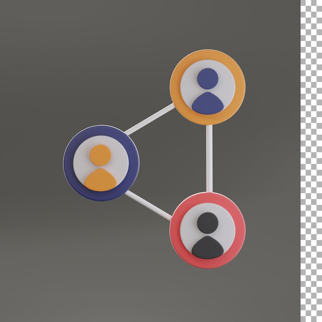 Netwerk 3D-pictogram