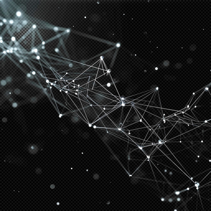 PSD network connection light effect transparent background