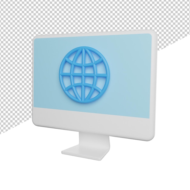 Network Gadget Technology side view 3d rendering icon illustration on transparent background