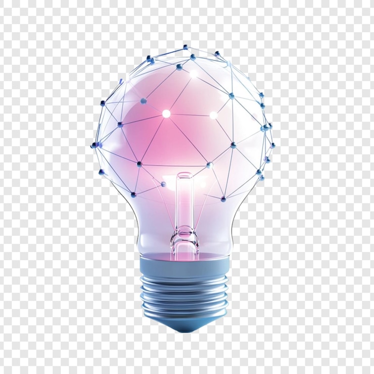 PSD networked lightbulb idea innovation technology concept