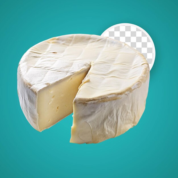 PSD neufchatel cheese isolated on transparent background