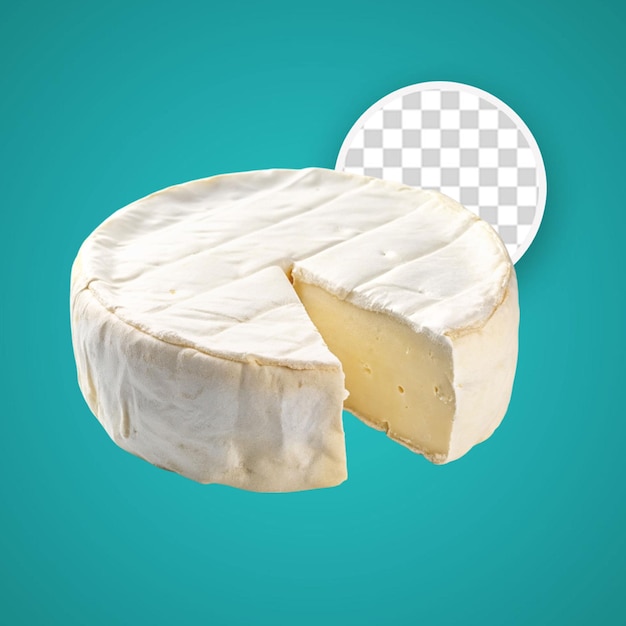 PSD neufchatel cheese isolated on transparent background