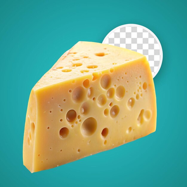 PSD neufchatel cheese isolated on transparent background