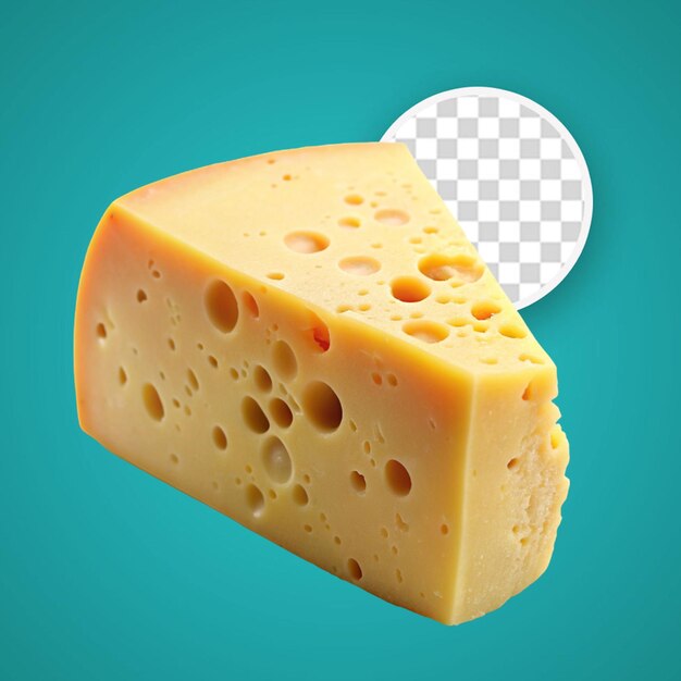 PSD neufchatel cheese isolated on transparent background