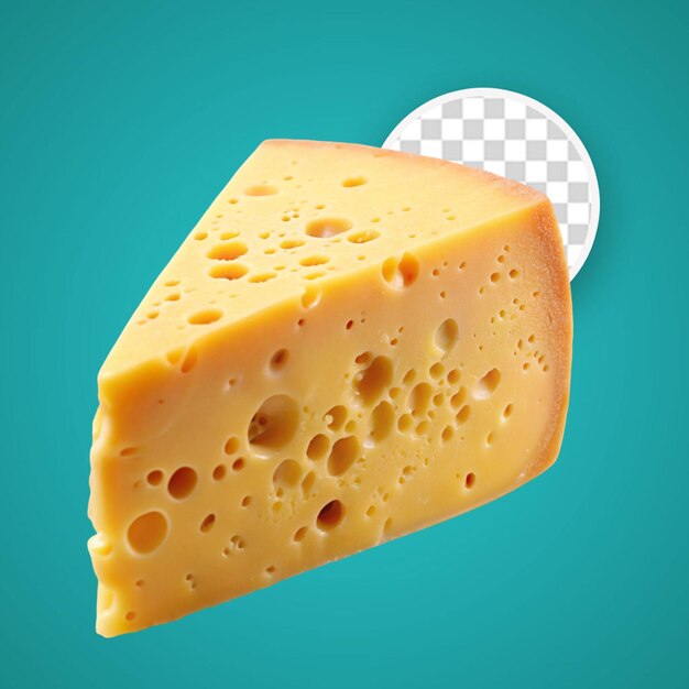 PSD neufchatel cheese isolated on transparent background