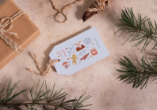 neutral christmas greeting mockup