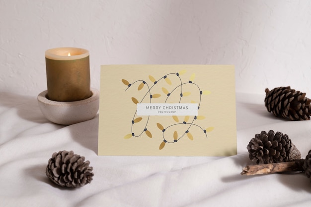 PSD neutral christmas greeting mockup