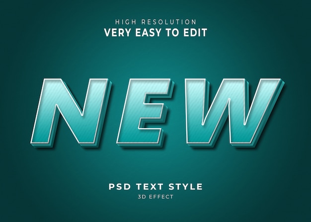 New 3d modern text effect