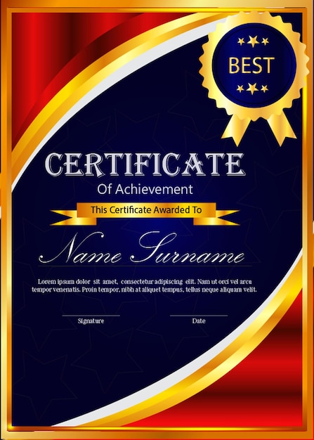 PSD new amazing last update certificate design