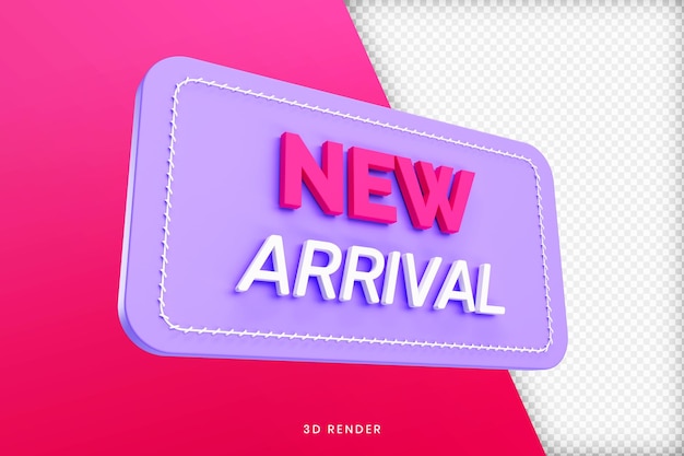 PSD new arrival banner 3d